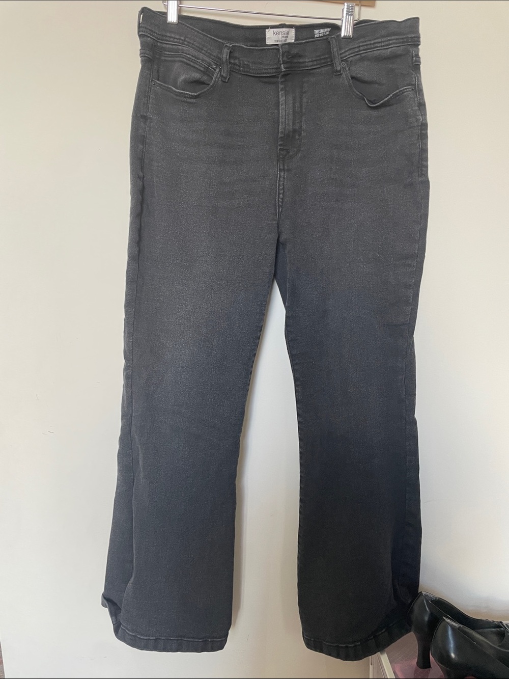 Kensie Women's Black Flare Jeans